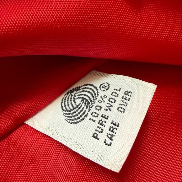 Vintage Red Wool Coat Petite M/L Double Breasted Midi Made In USA 80s 90s - Picture 7 of 14